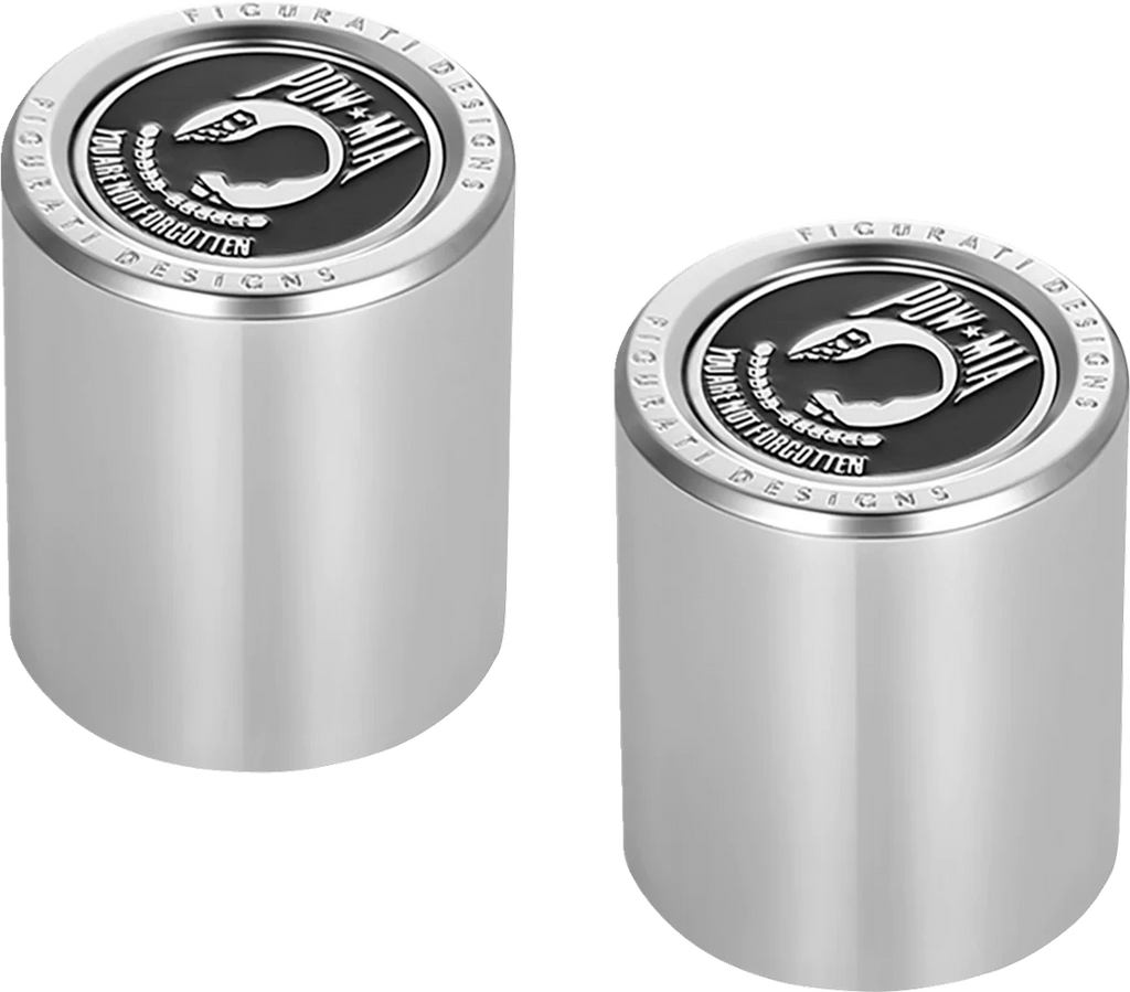 Figurati Designs Docking Hardware Covers - POW MIA - Short - Stainless Steel - Back View