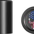 Load image into Gallery viewer, Figurati Designs Docking Hardware Covers - Red/White/Blue American Flag Skull - Black - Main Product View