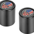 Load image into Gallery viewer, Figurati Designs Docking Hardware Covers - Red/White/Blue American Flag Skull - Black - Side View