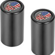 Load image into Gallery viewer, Figurati Designs Docking Hardware Covers - Red/White/Blue American Flag Skull - Long - Black - Side View