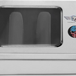 Load image into Gallery viewer, Figurati Designs Docking Hardware Covers - Red/White/Blue American Flag Skull - Long - Black - Back View
