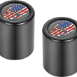 Load image into Gallery viewer, Figurati Designs Docking Hardware Covers - Red/White/Blue American Flag Skull - Short - Black - Side View