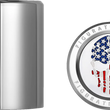 Load image into Gallery viewer, Figurati Designs Docking Hardware Covers - Red/White/Blue American Flag Skull - Stainless Steel - Main Product View