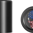 Load image into Gallery viewer, Figurati Designs Docking Hardware Covers - Red/White/Blue American Flag Skull - Short - Black - Main Product View