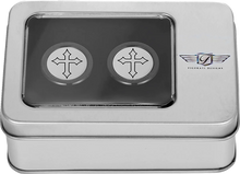 Load image into Gallery viewer, Figurati Designs Docking Hardware Covers - Short - Cross - Black - Side View