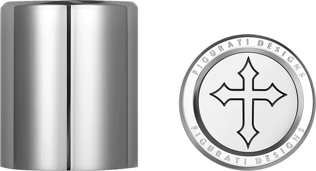Figurati Designs Docking Hardware Covers - Short - Cross - Stainless Steel - Main Product View