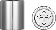 Load image into Gallery viewer, Figurati Designs Docking Hardware Covers - Short - Cross - Stainless Steel - Main Product View