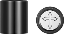 Load image into Gallery viewer, Figurati Designs Docking Hardware Covers - Short - Cross - Black - Main Product View