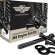 Load image into Gallery viewer, Figurati Designs Engine Bolt Kit - Black - M8 - Main Product View