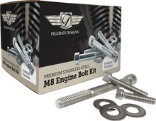 Load image into Gallery viewer, Figurati Designs Engine Bolt Kit - Polished - M8 - Main Product View