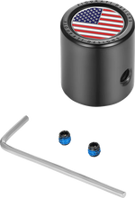 Load image into Gallery viewer, Figurati Designs Heel-Toe Shifter Cover - American Flag - Red/White/Blue/Black - Main Product View