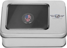 Load image into Gallery viewer, Figurati Designs Heel-Toe Shifter Cover - American Flag Skull - Red/White/Blue/Black - Side View