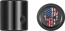 Load image into Gallery viewer, Figurati Designs Heel-Toe Shifter Cover - American Flag Skull - Red/White/Blue/Black - Back View