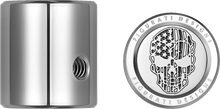Load image into Gallery viewer, Figurati Designs Heel-Toe Shifter Cover - American Flag Skull - Stainless Steel - Back View