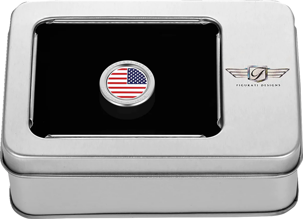 Figurati Designs Heel-Toe Shifter Cover - American Flag - Red/White/Blue - Back View