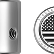 Load image into Gallery viewer, Figurati Designs Heel-Toe Shifter Cover - American Flag - Stainless Steel - Side View