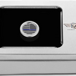 Load image into Gallery viewer, Figurati Designs Heel-Toe Shifter Cover - Blue Line American Flag - Stainless Steel - Back View