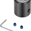 Load image into Gallery viewer, Figurati Designs Heel-Toe Shifter Cover - Blue Line American Flag - Black - Main Product View
