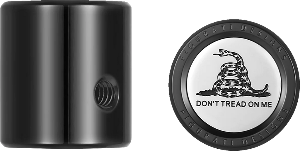 Figurati Designs Heel-Toe Shifter Cover - Don't Tread On Me - Black - Back View