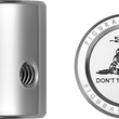 Load image into Gallery viewer, Figurati Designs Heel-Toe Shifter Cover - Don't Tread On Me - Stainless Steel - Back View