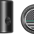 Load image into Gallery viewer, Figurati Designs Heel-Toe Shifter Cover - Green Line American Flag - Black - Side View