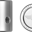 Load image into Gallery viewer, Figurati Designs Heel-Toe Shifter Cover - Logo - Stainless Steel - Side View