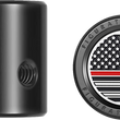 Load image into Gallery viewer, Figurati Designs Heel-Toe Shifter Cover - Red Line American Flag - Black - Side View