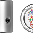 Load image into Gallery viewer, Figurati Designs Heel-Toe Shifter Cover - Sugar Skull - Stainless Steel - Back View