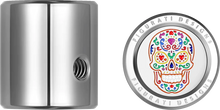 Load image into Gallery viewer, Figurati Designs Heel-Toe Shifter Cover - Sugar Skull - Stainless Steel - Back View