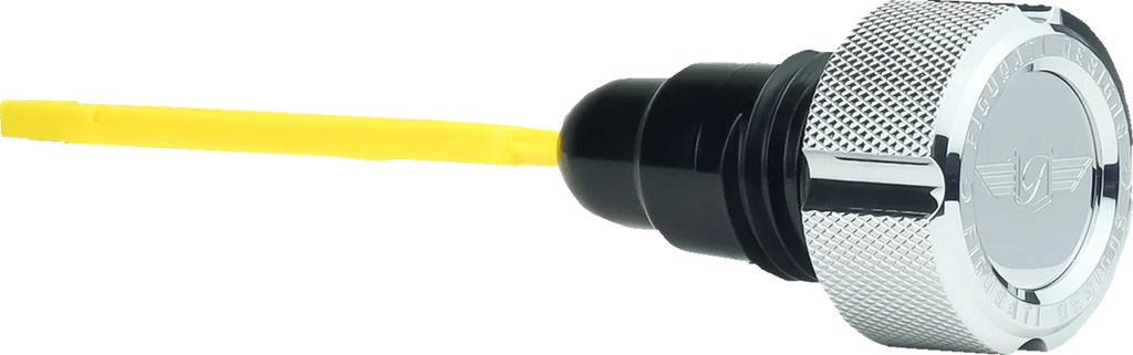 Figurati Designs Oil Dipstick - Smooth - Black - Twin Cam - Side View