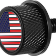 Load image into Gallery viewer, Figurati Designs Seat Mounting Knob - Black - American Flag - Main Product View