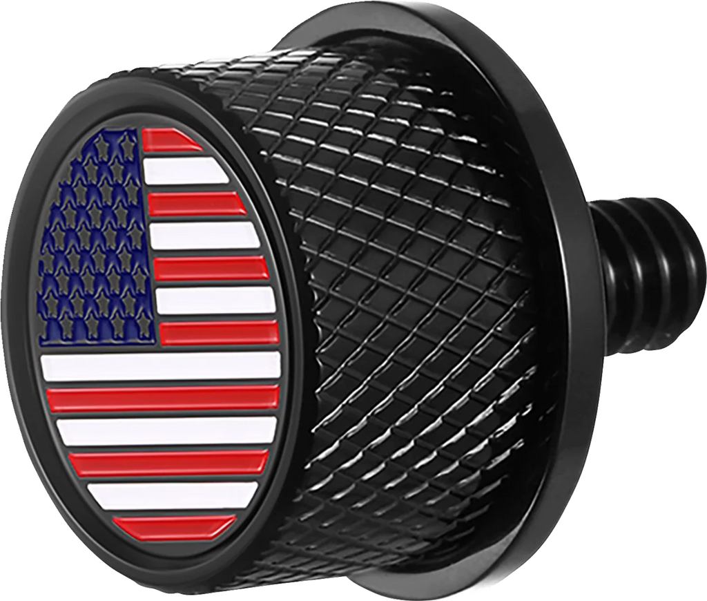 Figurati Designs Seat Mounting Knob - Black - American Flag - Main Product View