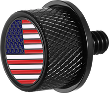 Load image into Gallery viewer, Figurati Designs Seat Mounting Knob - Black - American Flag - Main Product View
