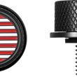Load image into Gallery viewer, Figurati Designs Seat Mounting Knob - Black - American Flag - Side View