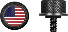 Load image into Gallery viewer, Figurati Designs Seat Mounting Knob - Black - American Flag - Side View