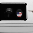 Load image into Gallery viewer, Figurati Designs Seat Mounting Knob - Black - American Flag - Back View