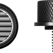 Load image into Gallery viewer, Figurati Designs Seat Mounting Knob - Black - Black/White American Flag - Contrast Cut - Side View