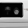 Load image into Gallery viewer, Figurati Designs Seat Mounting Knob - Black - Black/White American Flag - Contrast Cut - Back View