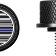 Load image into Gallery viewer, Figurati Designs Seat Mounting Knob - Black - Blue Line American Flag - Side View