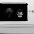 Load image into Gallery viewer, Figurati Designs Seat Mounting Knob - Black - Blue Line American Flag - Back View