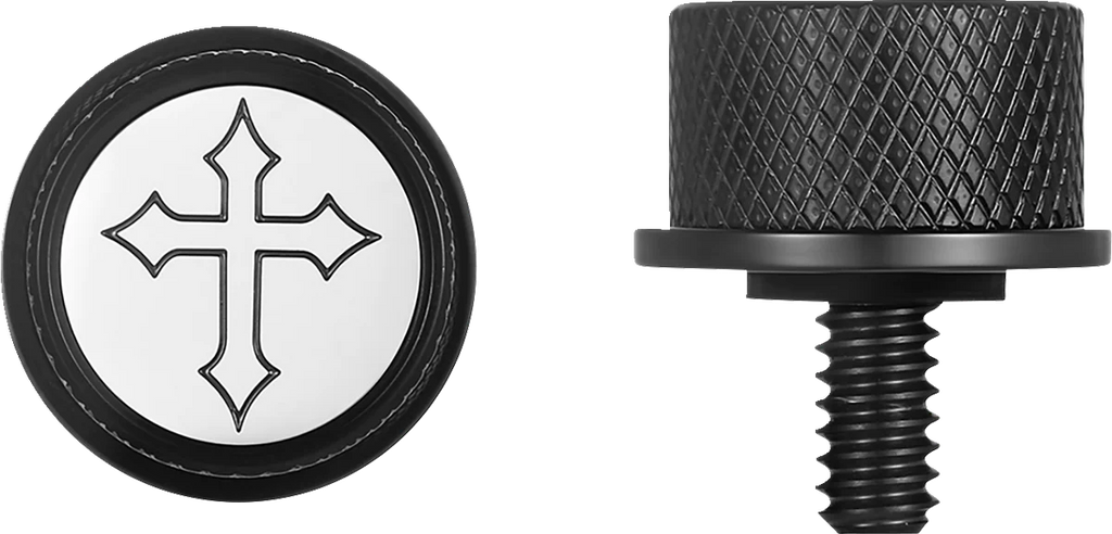Figurati Designs Seat Mounting Knob - Black - Cross - Side View