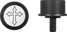 Load image into Gallery viewer, Figurati Designs Seat Mounting Knob - Black - Cross - Side View