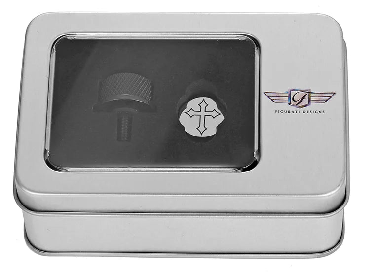 Figurati Designs Seat Mounting Knob - Black - Cross - Back View