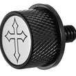 Load image into Gallery viewer, Figurati Designs Seat Mounting Knob - Black - Cross - Main Product View