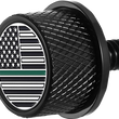 Load image into Gallery viewer, Figurati Designs Seat Mounting Knob - Black - Green Line American Flag - Main Product View