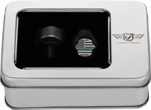 Load image into Gallery viewer, Figurati Designs Seat Mounting Knob - Black - Green Line American Flag - Back View
