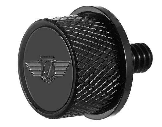 Figurati Designs Seat Mounting Knob - Black - Logo - Main Product View