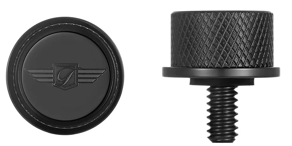 Figurati Designs Seat Mounting Knob - Black - Logo - Side View
