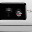 Load image into Gallery viewer, Figurati Designs Seat Mounting Knob - Black - Red Line American Flag - Back View