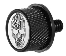 Load image into Gallery viewer, Figurati Designs Seat Mounting Knob - Black - Skull - Contrast Cut - Main Product View